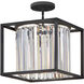 Giada 1 Light 12 inch Black Indoor Foyer Pendant Ceiling Light, Convertible to Semi-Flush