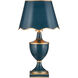 Travelogue 20 inch 3 watt Navy and Gold Table Lamp Portable Light