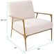 Stanton White and Gold Upholstered Armchair