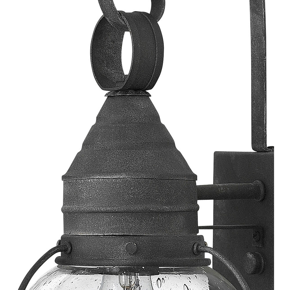 Cape Cod Outdoor Wall Mount Lantern in Aged Zinc