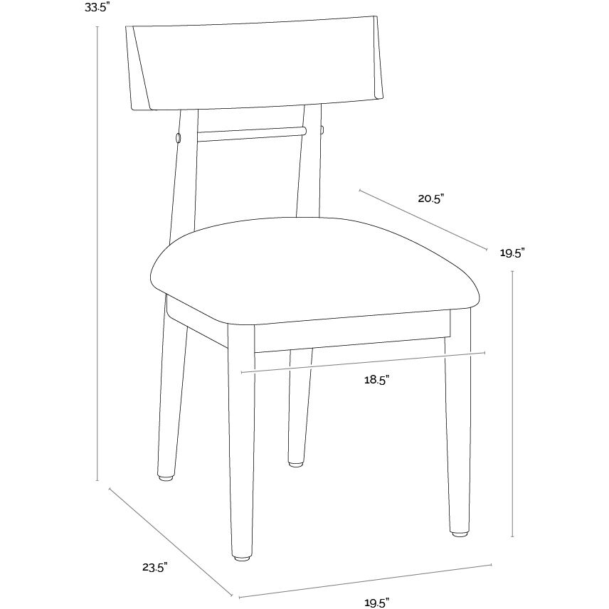 Florian Light Oak / Geralt Linen Dining Chair