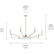 Malene 8 Light Polished Nickel Chandelier Ceiling Light, 1 Tier Large