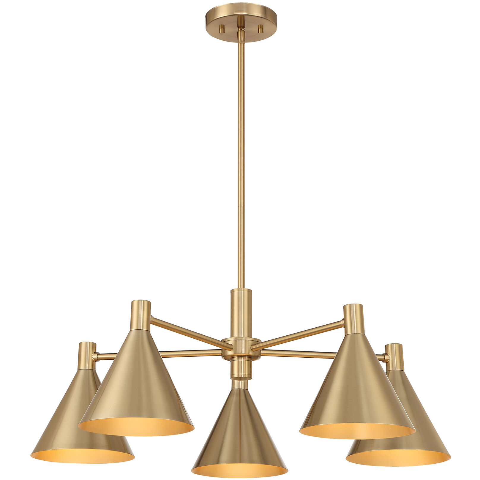 Pharos 5 Light 30 inch Noble Brass Chandelier Ceiling Light