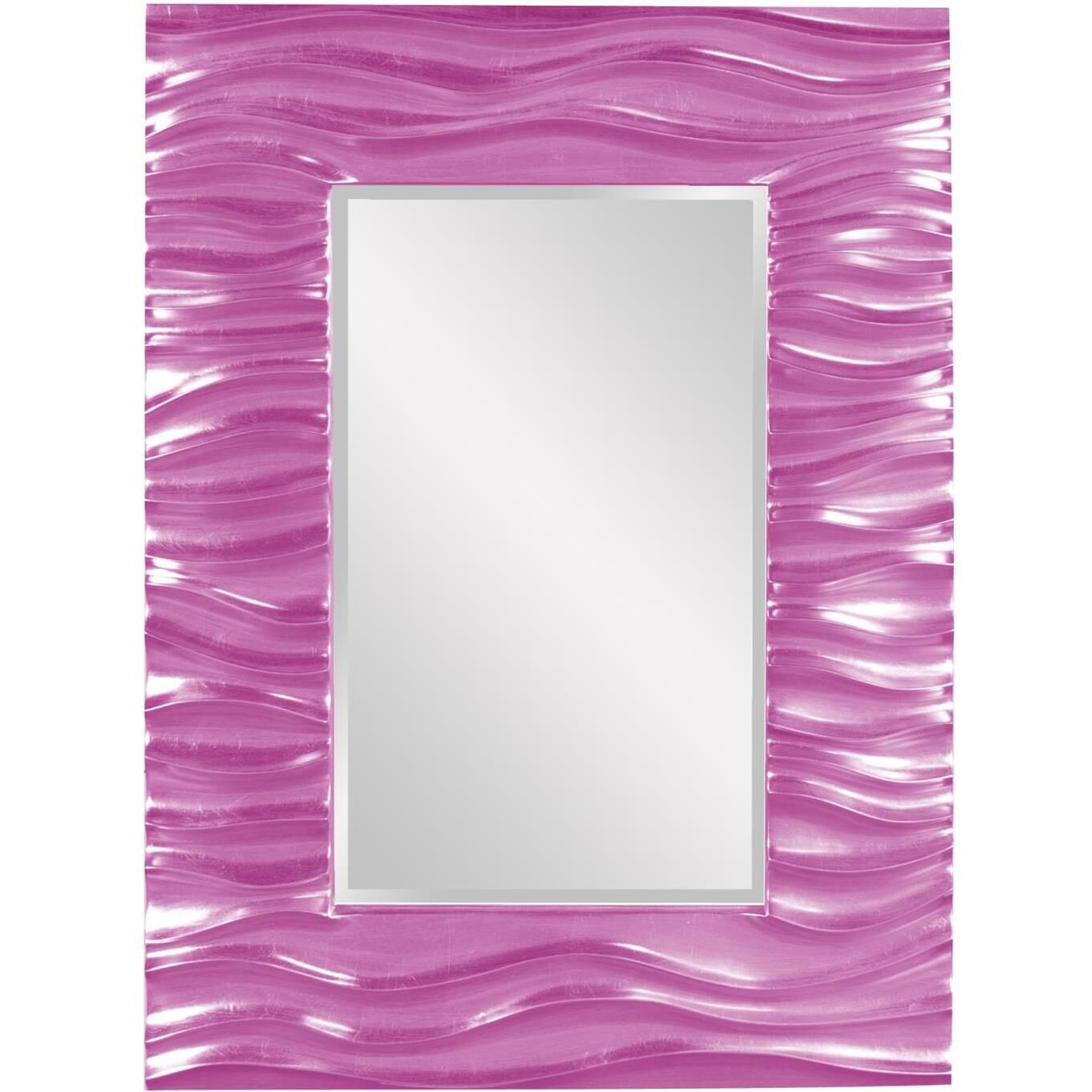 Zenith 39 X 31 inch Glossy Hot Pink Wall Mirror