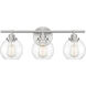 Carson 3 Light 22.5 inch Satin Nickel Bathroom Vanity Light Wall Light, Essentials