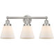 Cone 3 Light 24.5 inch Brushed Satin Nickel Bath Vanity Light Wall Light