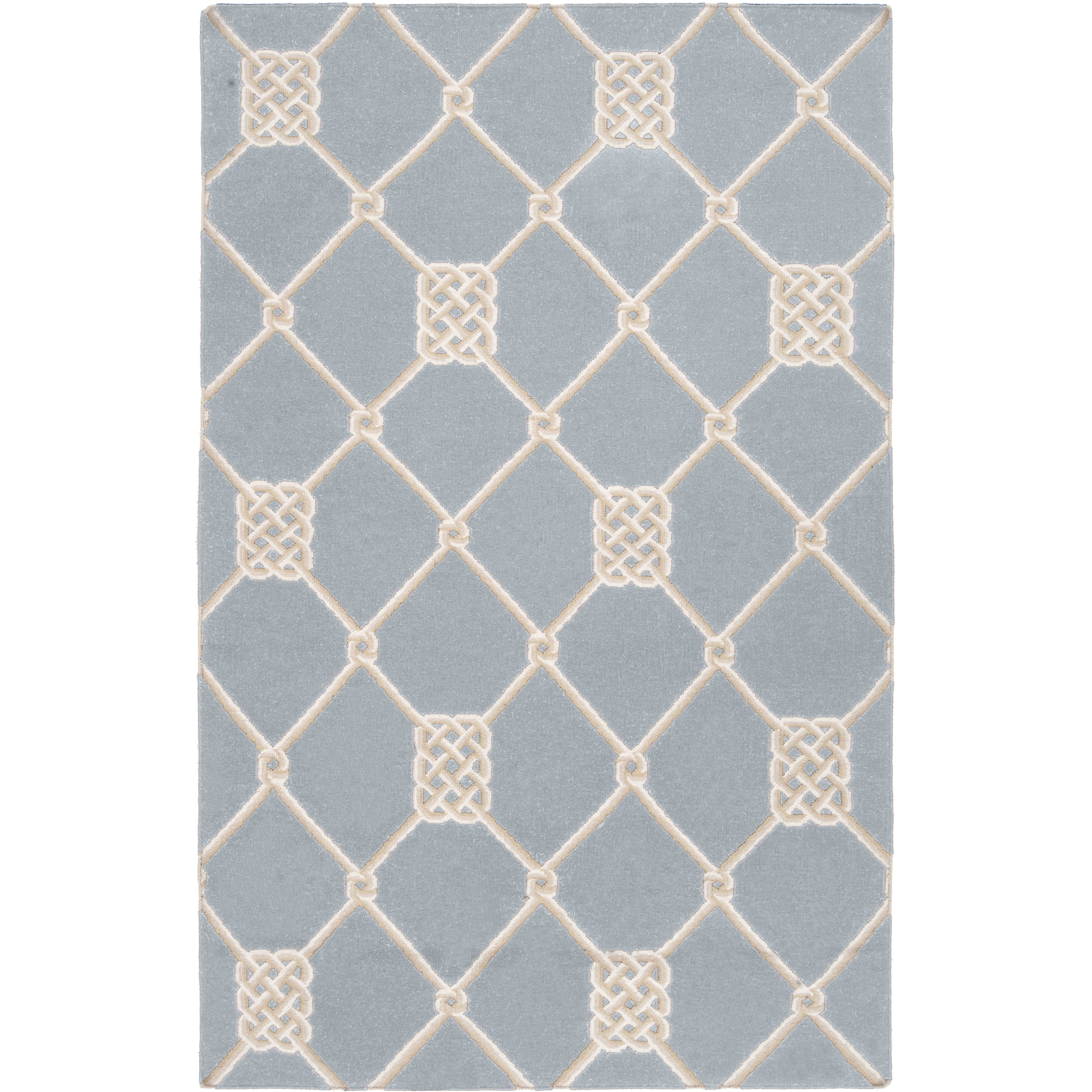 Frontier 36 X 24 inch Bright Blue, Cream Rug