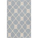 Frontier 36 X 24 inch Bright Blue, Cream Rug