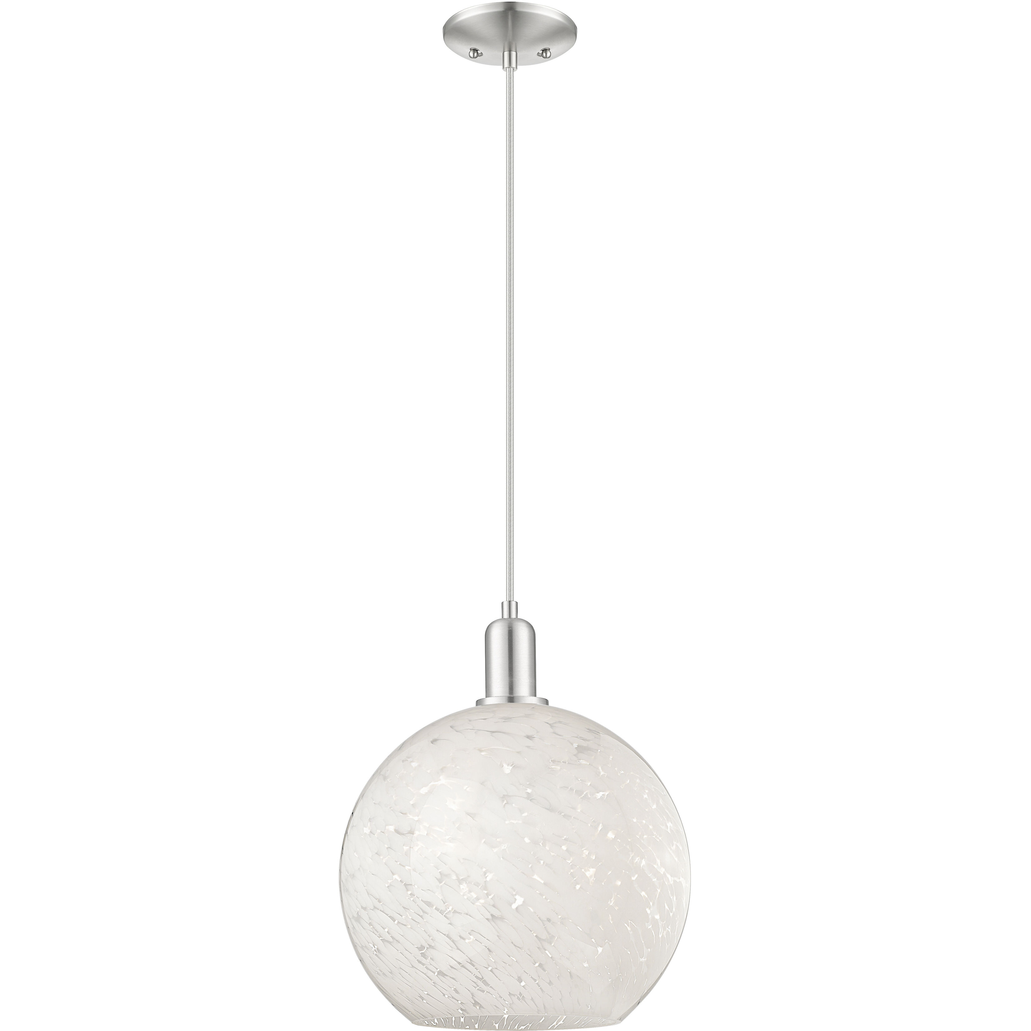 Arcadia White Mouchette 1 Light 12.00 inch Mini Pendant