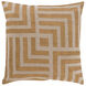 Metallic Stamped 18 inch Tan, Metallic - Gold Pillow Kit