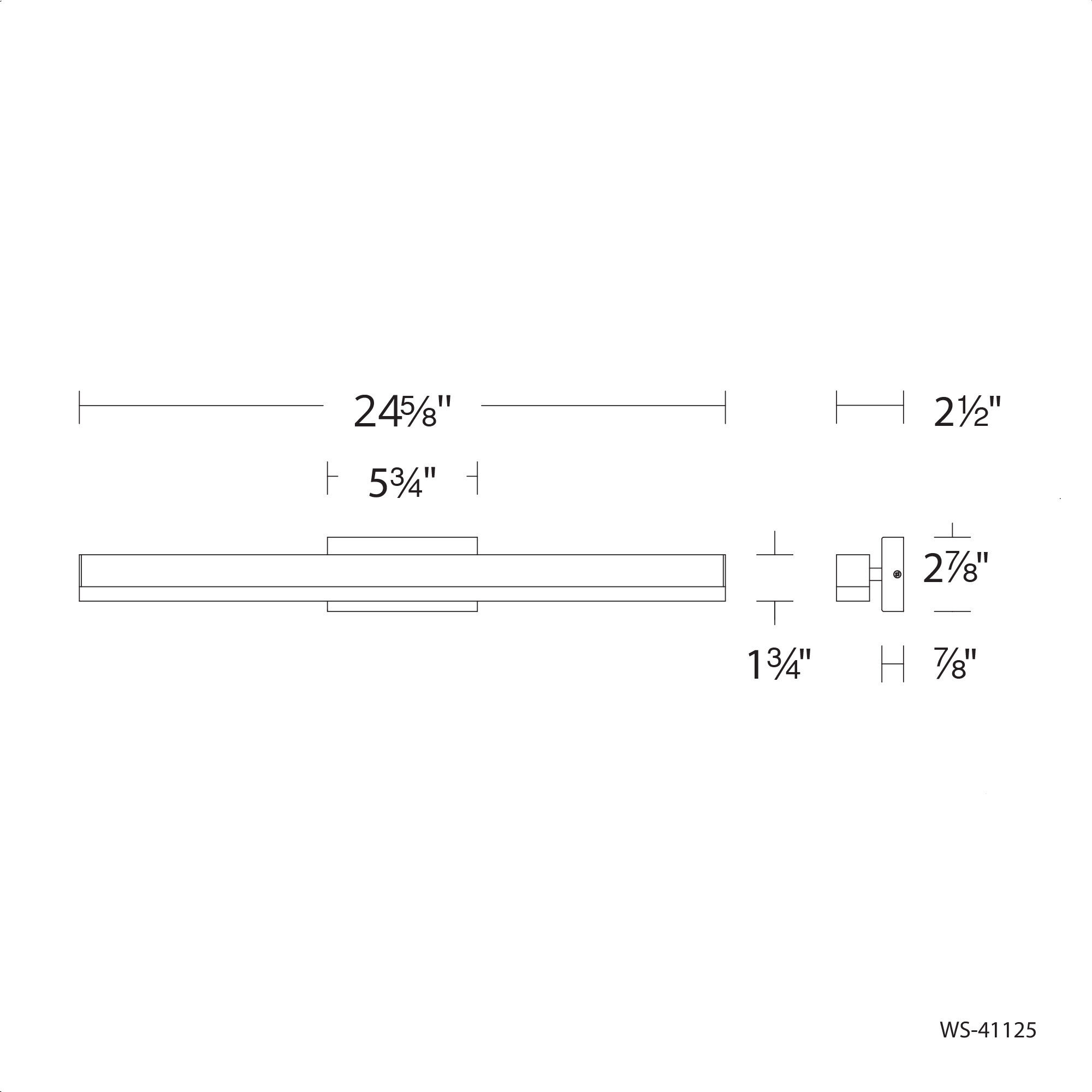 Styx LED 25 inch Black Bath Vanity & Wall Light, dweLED