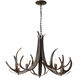 Caribou 5 Light 40.6 inch Dark Smoke Chandelier Ceiling Light
