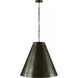 Thomas O'Brien Goodman 2 Light 24.5 inch Bronze with Antique Brass Hanging Lamp Ceiling Light in Bronze and Hand-Rubbed Antique Brass, Large