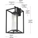 Willington 1 Light 25.5 inch Black Outdoor Wall Sconce