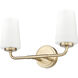 Montford 2 Light 16 inch Modern Gold Bath Vanity Light Wall Light