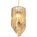 Murano 4 Light 13.78 inch Champagne Acrylic with Antique Brass Chandelier Ceiling Light