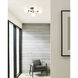 Sean Lavin Viaggio 22.3 inch Smoke/Polished Nickel Flush Mount Ceiling Light in Incandescent