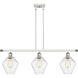 Ballston Cindyrella 3 Light 36 inch White and Polished Chrome Island Light Ceiling Light in Incandescent, Seedy Glass