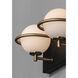 Revolve LED 13 inch Black and Gold Bath Vanity Wall Light