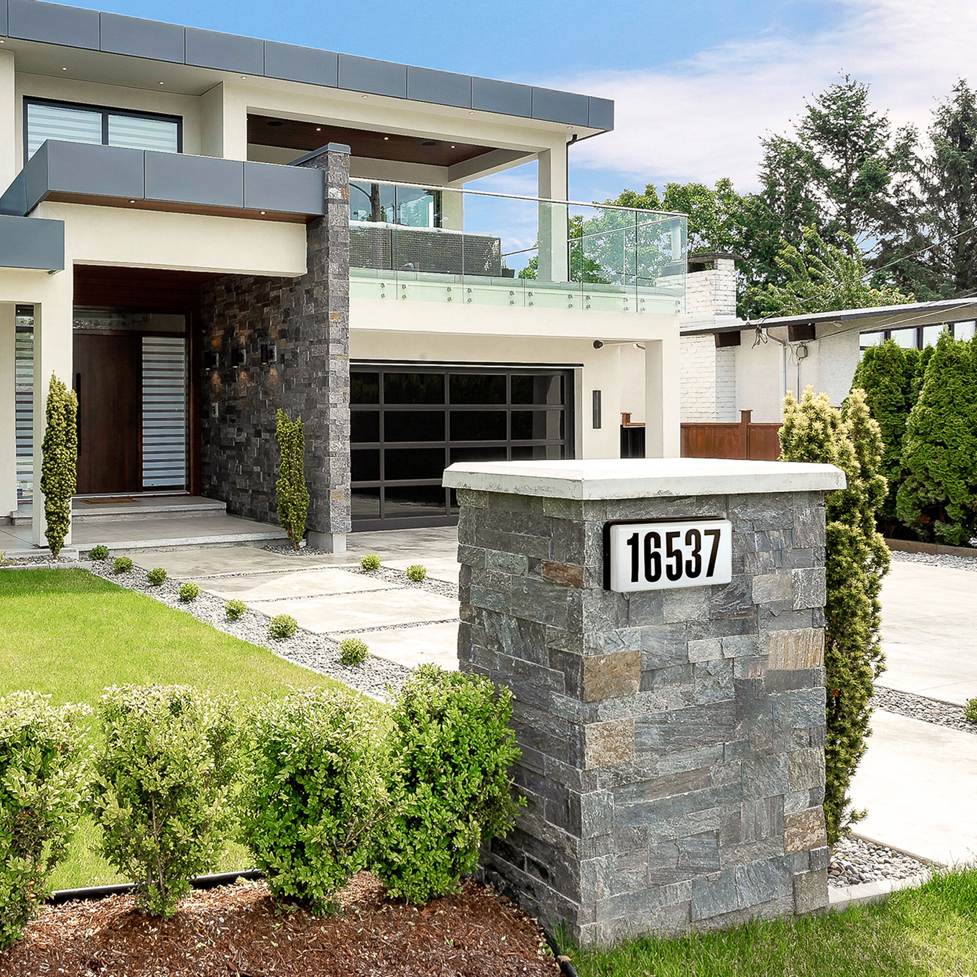 DF 2 Light 5 inch Black Outdoor Address Light