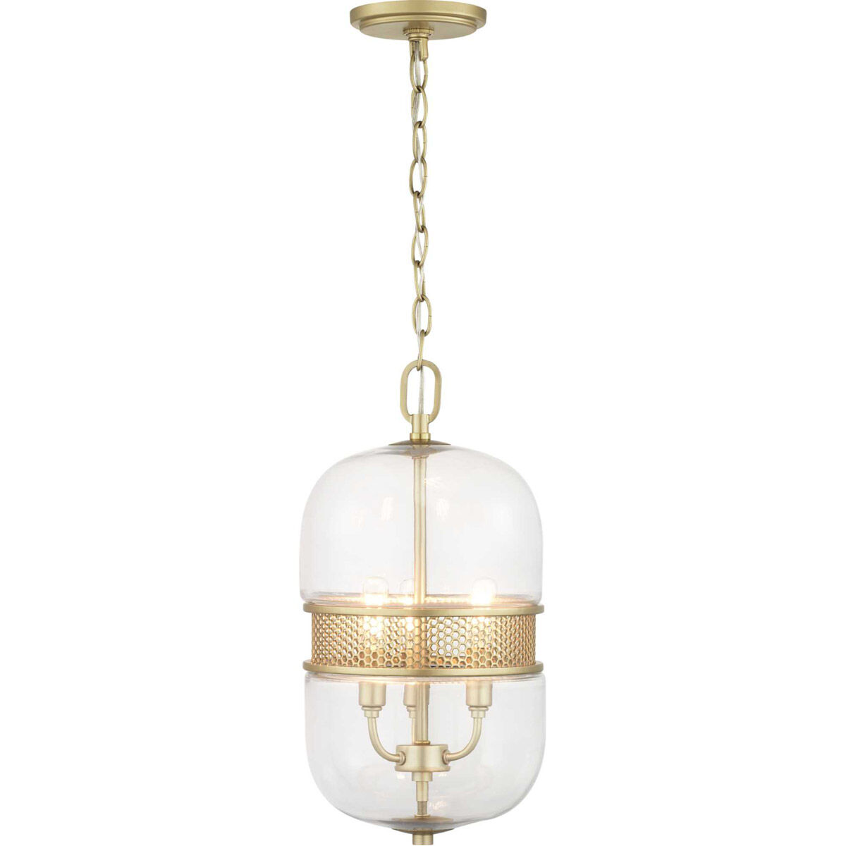 Cayce 3 Light Vintage Gold Pendant Ceiling Light