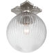 Orly 1 Light 10 inch Polished Nickel Semi Flush Ceiling Light