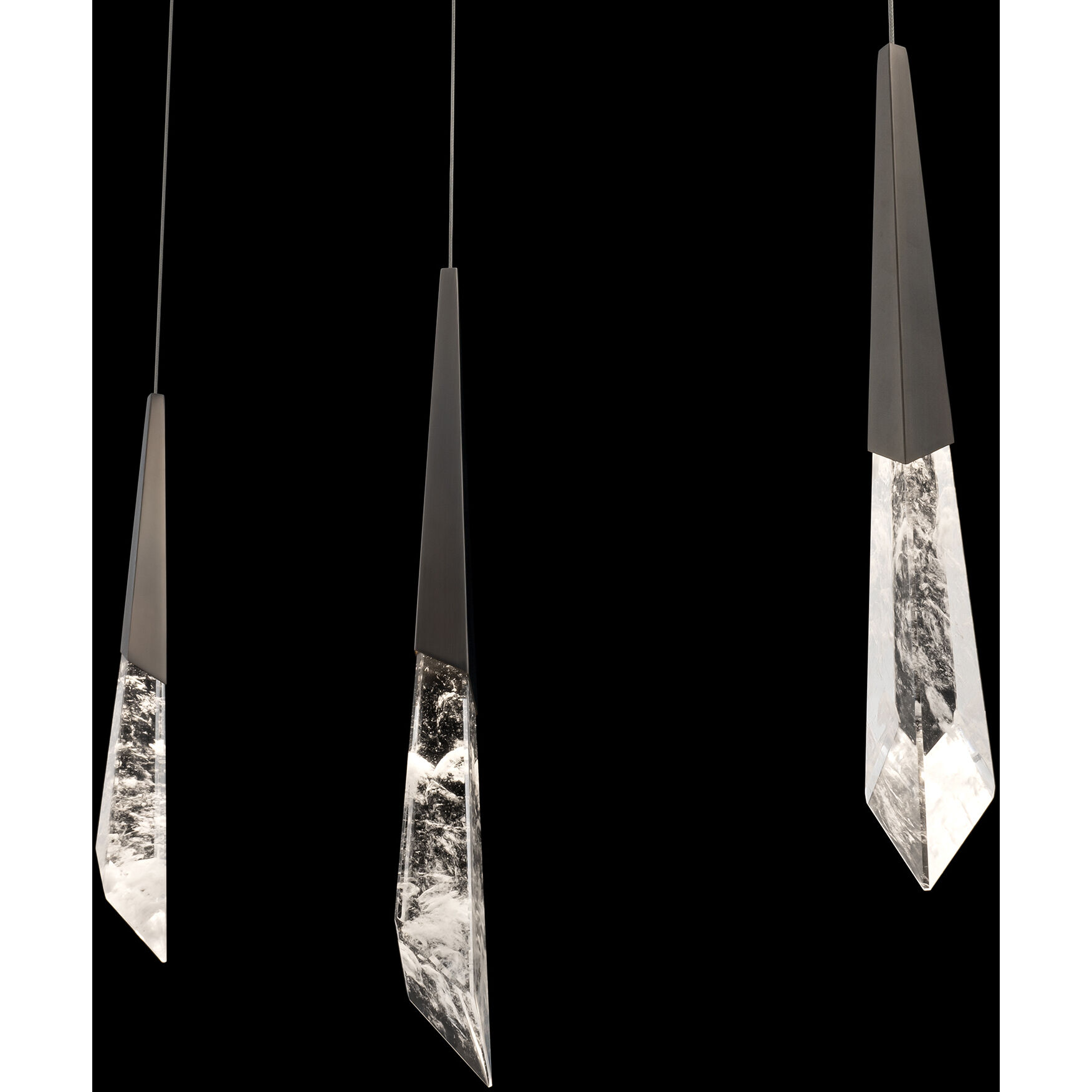 Beyond Solitude LED 5.5 inch Antique Nickel Multi-Light Pendant Ceiling Light, Linear Canopy