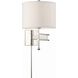 Marshall 20.5 inch 60.00 watt Polished Nickel Task Sconce Wall Light