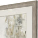 Thicket of Trees Beige and Blue and Metallic and White Framed Art