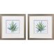 Tropical Leaves Square Green and Turquoise and Blue and Teal Framed Art, Propac
