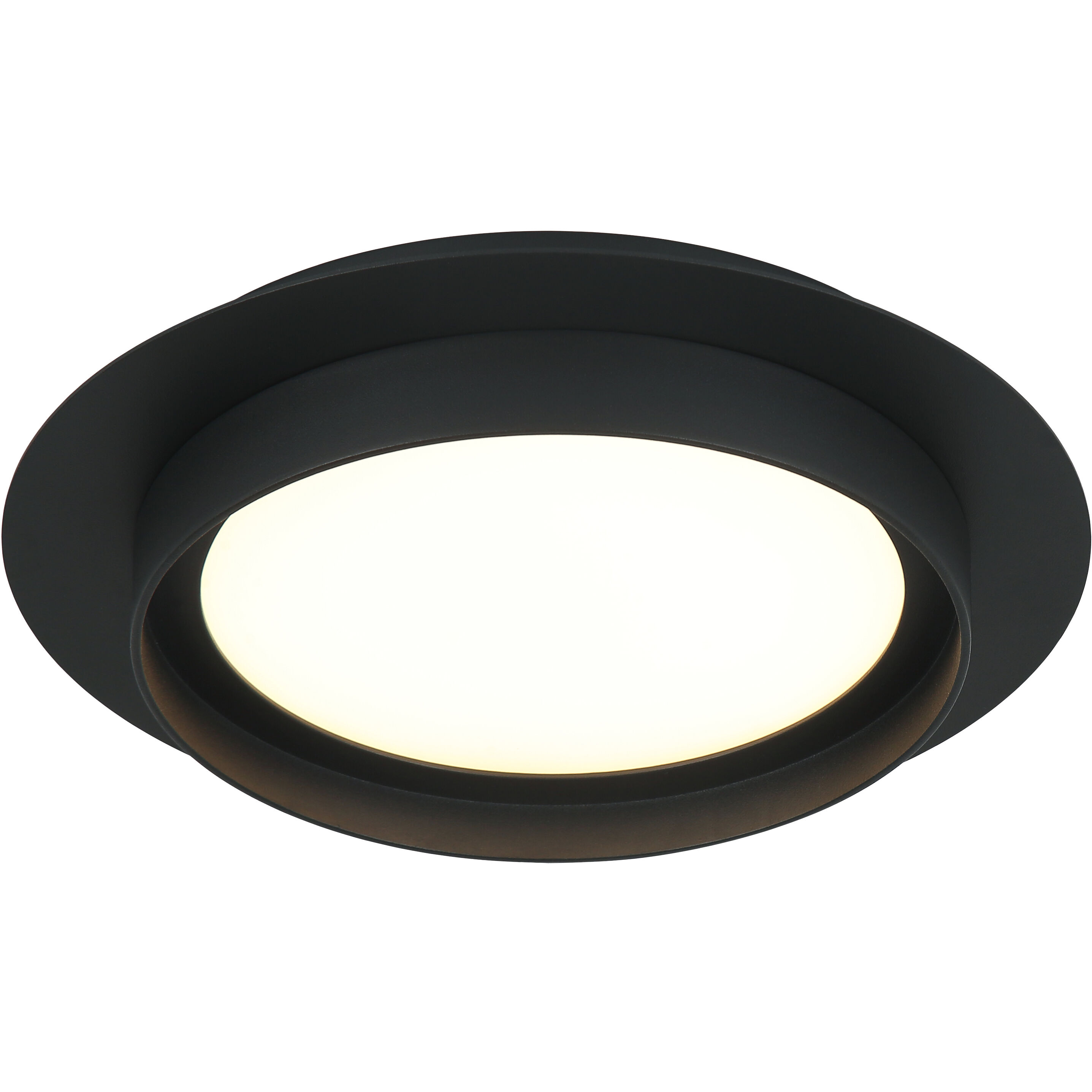 Iris LED 12 inch Matte Black Flush Mount Ceiling Light