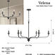 Velena 6 Light 47.25 inch Dark Matte Black Chandelier Ceiling Light