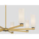 Wexmere 8 Light 35 inch Legacy Brass and Dark Matte Black Chandelier Ceiling Light