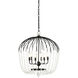 Voliere 6 Light 24.5 inch Matte Black Pendant Ceiling Light