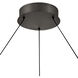 Althea LED 38 inch Satin Black Chandelier Ceiling Light