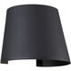 Cone LED 6 inch Black Outdoor Wall Sconce