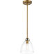 Sommersby 1 Light 7 inch Legacy Brass and Matte Coal Pendant Ceiling Light