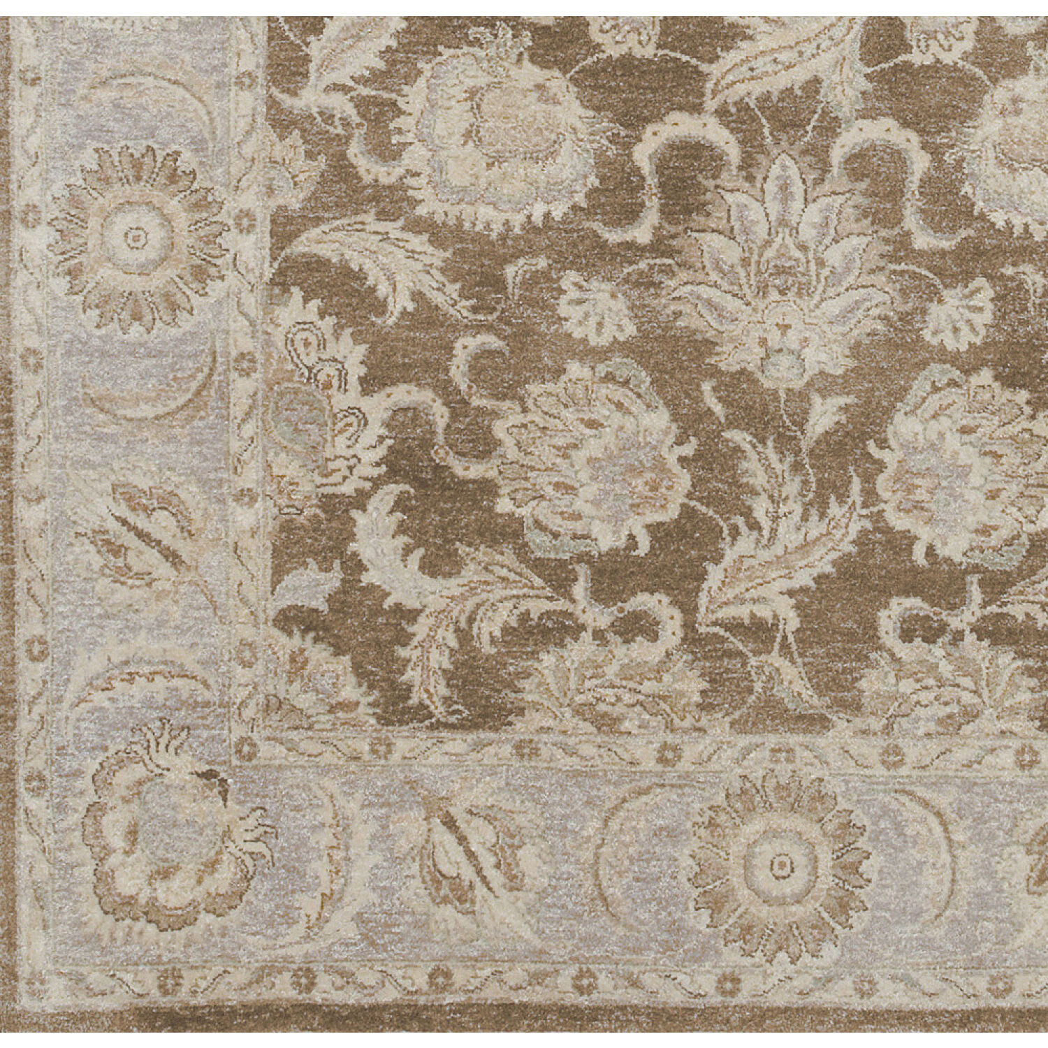Timeless 132 X 96 inch Gray / Tan / Brown / Light Brown / Sage Handmade Rug