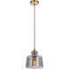 Gallery State House 1 Light 8.63 inch Vintage Brass Mini Pendant Ceiling Light