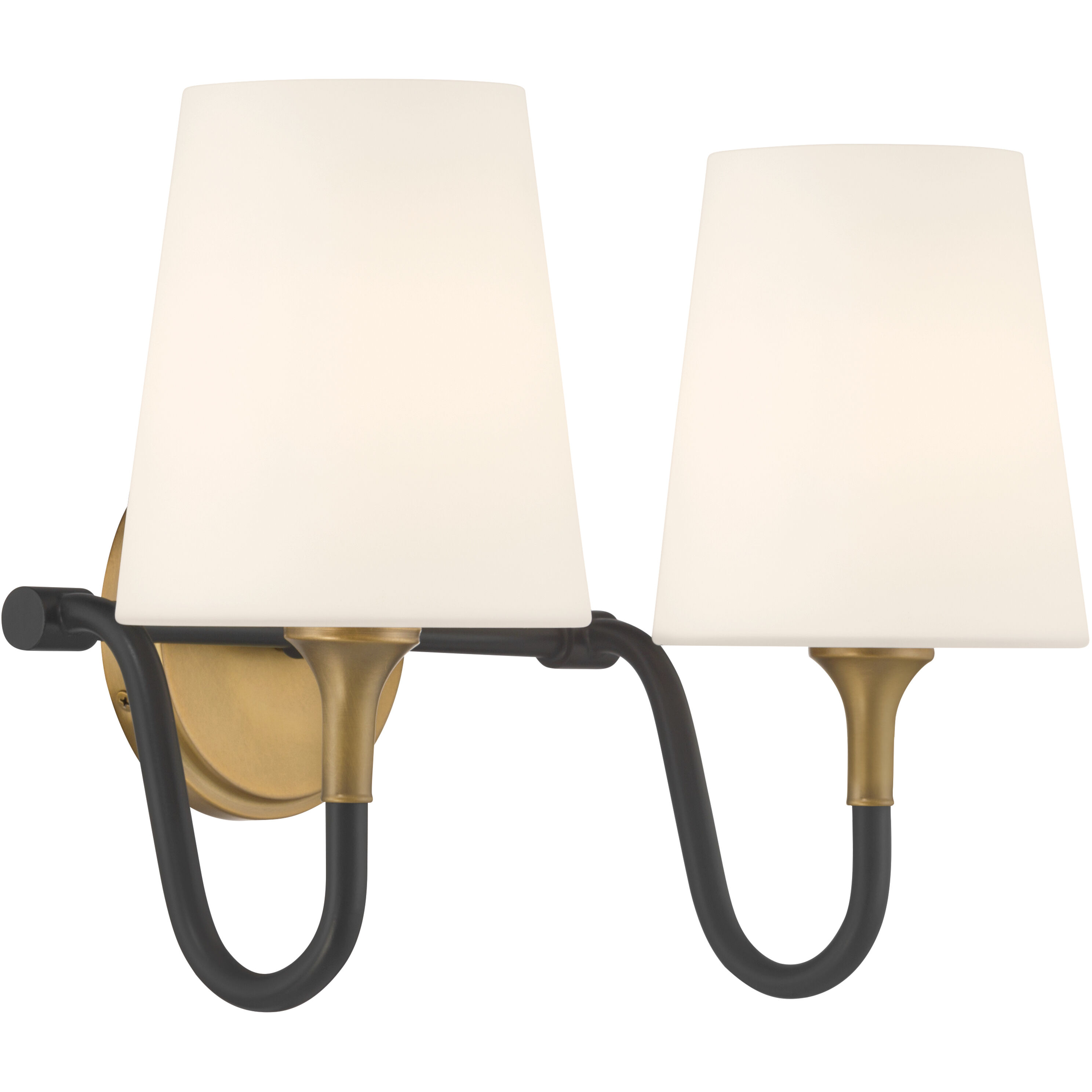 Brienne 2 Light 15 inch Legacy Brass and Dark Matte Black Vanity Wall Light