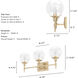 Xidane 3 Light 24 inch Alturas Gold Vanity Light Wall Light