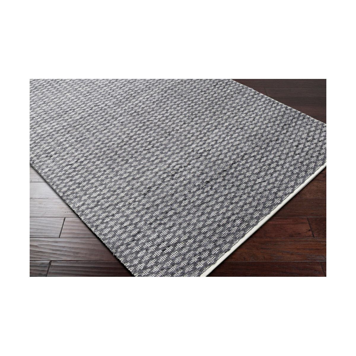 Modena 120 X 96 inch Light Gray/Charcoal/Cream Handmade Rug in 8 x 10, Rectangle