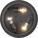 Jordan 3 Light 12 inch Black Outdoor Flush Mount