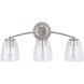 Oran 3 Light 24 inch Antique Silver Vanity Light Wall Light