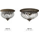 Plantation 3 Light 16 inch Pearl Bronze Indoor Bath Flush Mount Ceiling Light