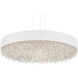 Signature Eclyptix LED 28.8 inch Polished Stainless Steel Pendant Ceiling Light in White, Wavy Layout, Wavy Layout