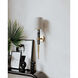 Solstice 1 Light 7 inch Vintage Brass & Black Marble Wall Sconce Wall Light