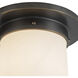 Mineral 1 Light 7.88 inch Urban Bronze and Matte Opal Glass Flush Mount Ceiling Light in Opal Glass Shade
