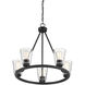 Calhoun 5 Light 25 inch Matte Black Chandelier Ceiling Light, Essentials