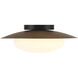 Zinola LED 15 inch Sand Coal and Halcyon Gold Flush Mount Ceiling Light